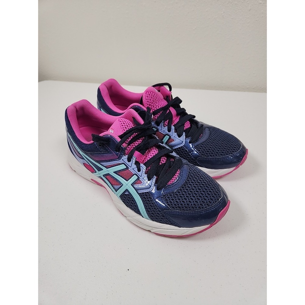 Asics Gel Contend 3 Blue Purple Pink Running Shoes Size 9 Women's